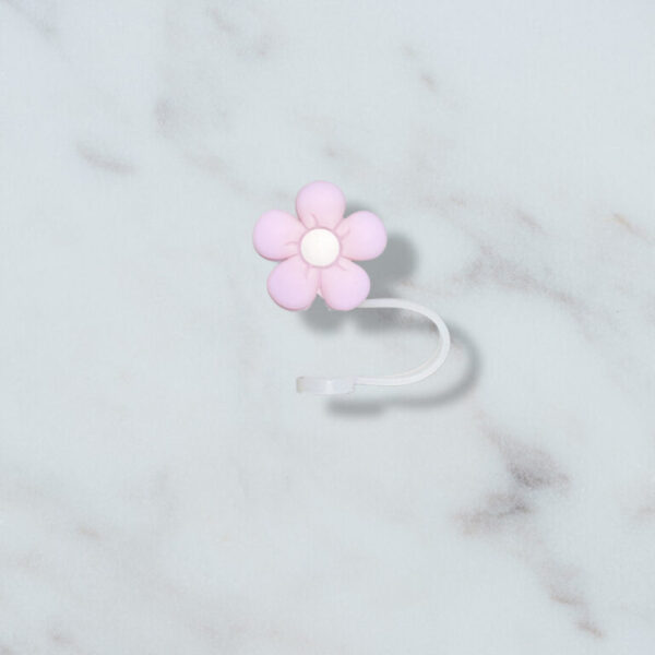 Light Purple Flower Straw Topper