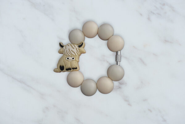 Tan Highland Cow Handle Charm