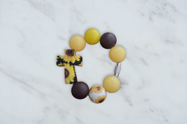 Sunflower Cross Handle Charm
