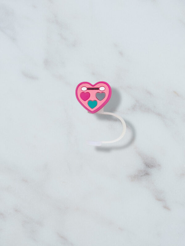 Heart Makeup Straw Topper