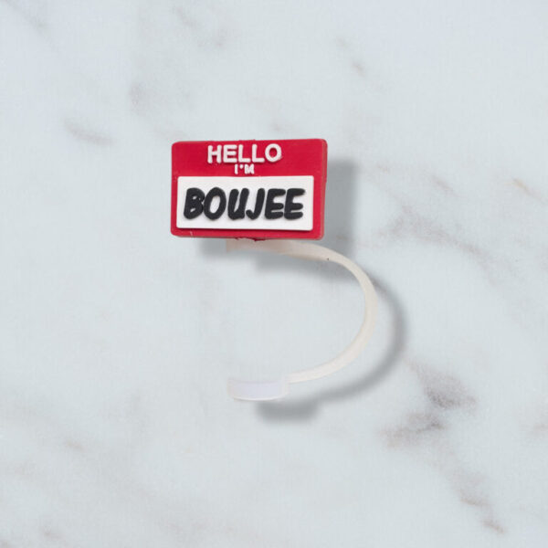 Red Boujee Straw Topper