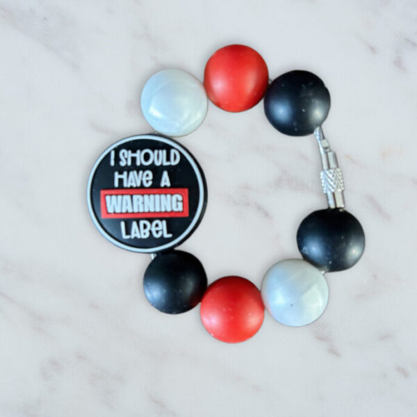 Warning Label Handle Charm