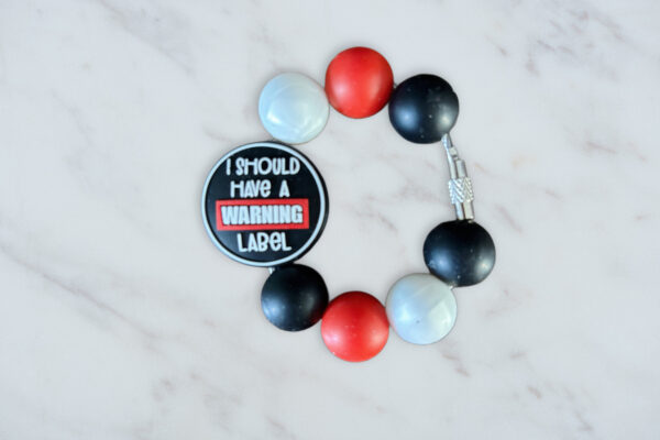 Warning Label Handle Charm