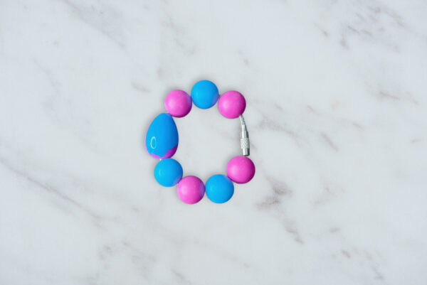 Pink & Blue Egg Handle Charm