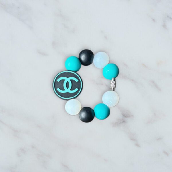 CC Turquoise & Black Inspired Handle Charm