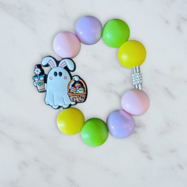 Ghost Bunny Handle Charm