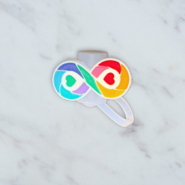 Autism Infinity Loop Hearts Straw Topper