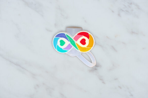 Autism Infinity Loop Hearts Straw Topper