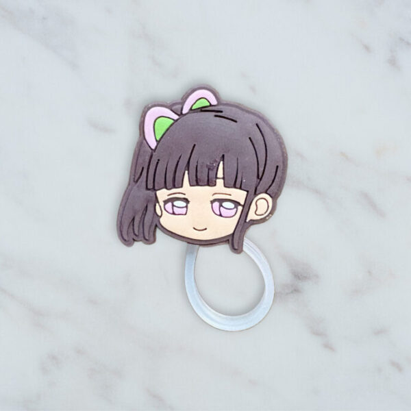 Girl With Bow Straw Topper