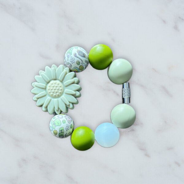 Light Green Flower Handle Charm