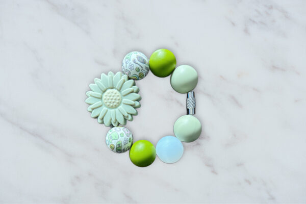 Light Green Flower Handle Charm