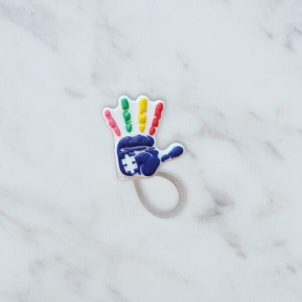 Autism Hand Straw Topper