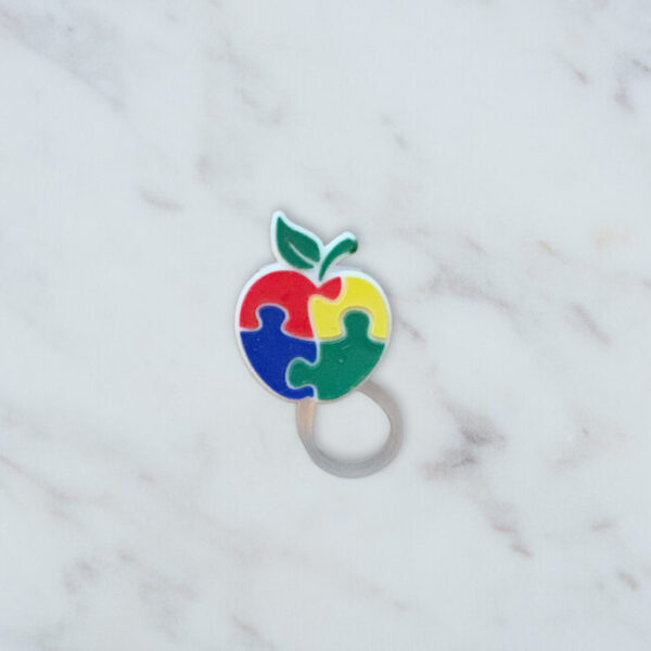 Autism Apple Straw Topper