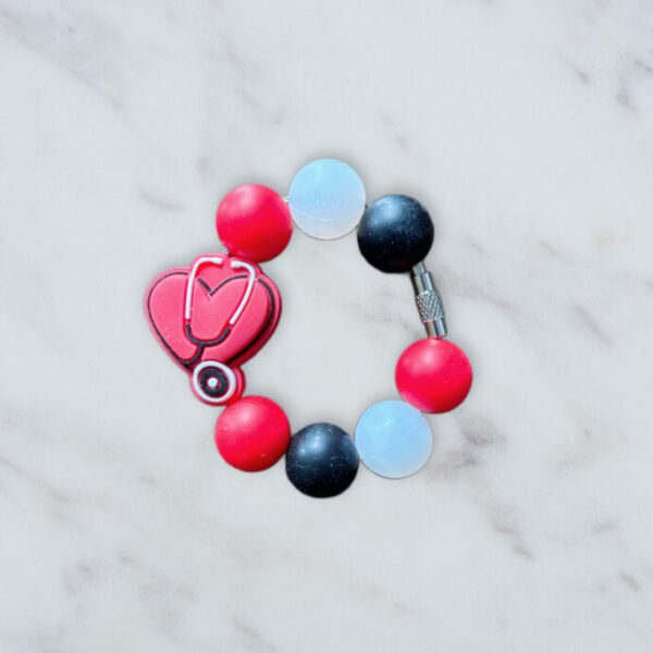 Red Stethoscope Handle Charm