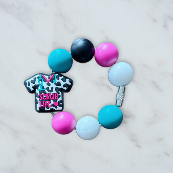 Black & White Scrubs Handle Charm