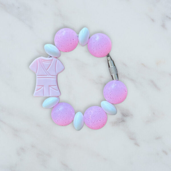 Light Pink Scrub Top Handle Charm