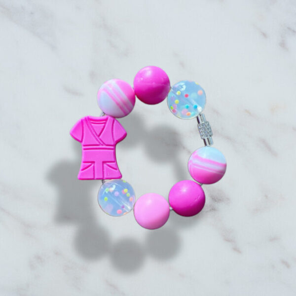 Fuchsia Scrub Top Handle Charm