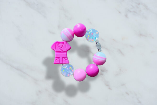 Fuchsia Scrub Top Handle Charm