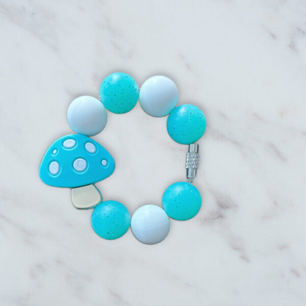 Blue Mushroom Handle Charm