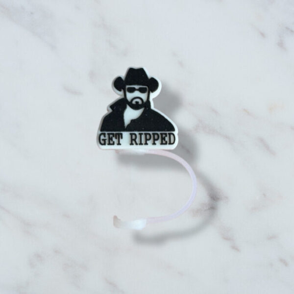 Cowboy Get Ripped Straw Topper