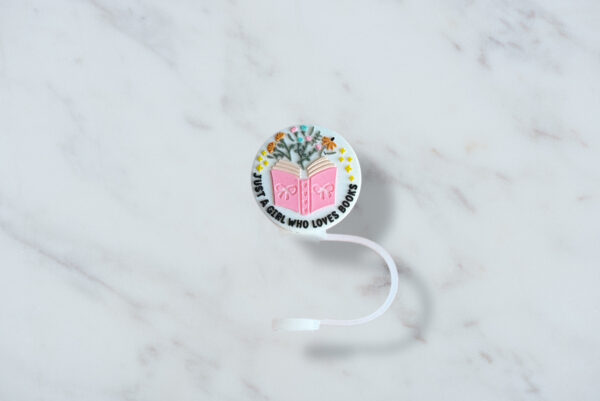 Love Books Straw Topper