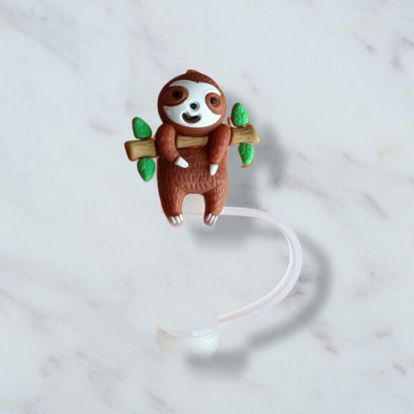 Hanging Sloth Straw Topper