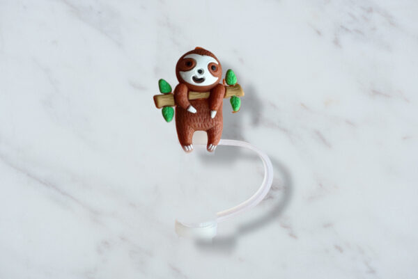 Hanging Sloth Straw Topper