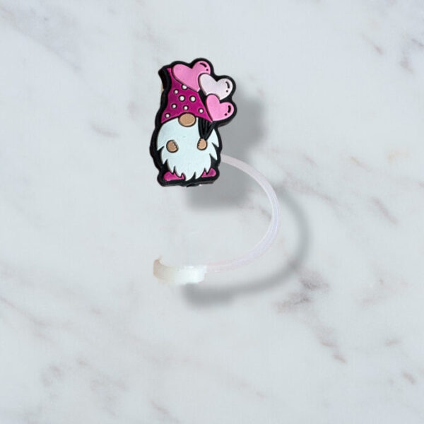 Pink Gnome Straw Topper