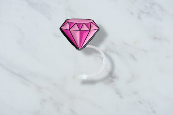 Pink Diamond Straw Topper